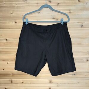Lululemon Mens Commission Short 9 Warpstreme Black Golf Chino Shorts Size 34